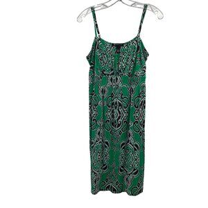 INC International Concepts Womens Sundress Spaghetti Straps Green/Multi Size XL